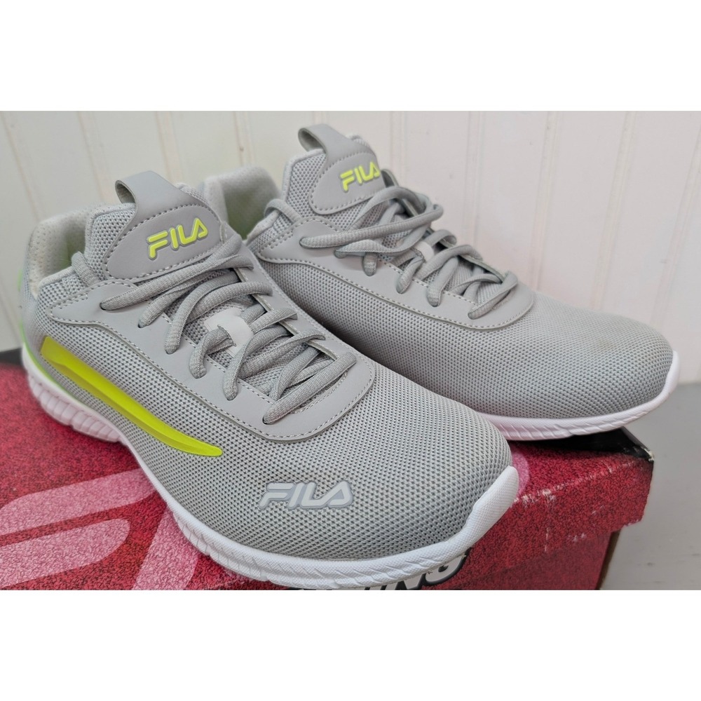 FILA Oxidation Running Shoes Women's Size‎ 9.5 Gray Neon Green Sneakers Athletic